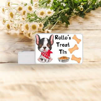 Dog treat tin