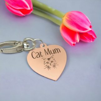 cat mum keyring for cat lovers