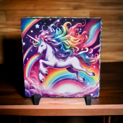 Unicorn slate plaque